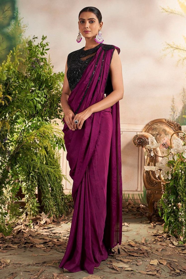 How to Style Wine Cocktail Sarees Like a Celebrity