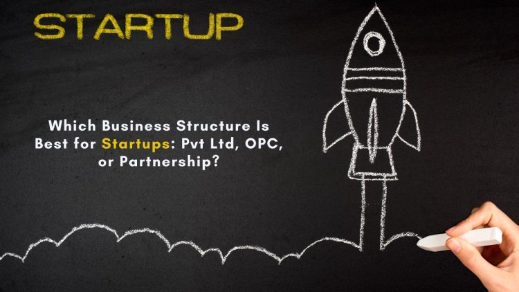 Which Business Structure Is Best for Startups: Pvt Ltd, OPC, or Partnership?