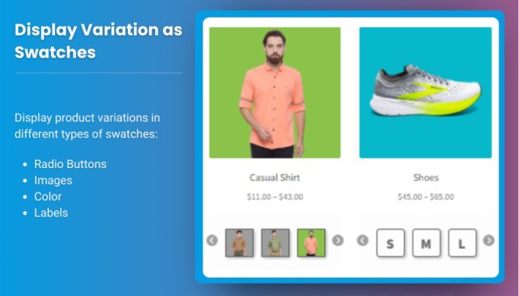 Easy-to-Use WooCommerce Product Variations Swatches Plugin 2025